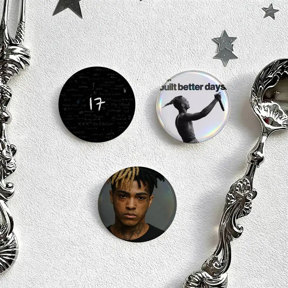 1 PC XXXTentacion 17 Rapper   Anime Brooch Cute Cosplay Badge DIY Clothing Bag Hat Decor Accessories Jewelry Pins Xmas Gifts