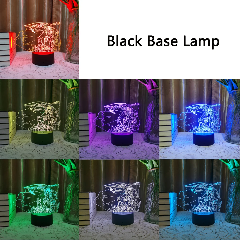 New LOL League Of Legends Darius Kayn 3D Led Night Light For Kid Home Bedroom Colorful Decor Christmas Game Figure Lamp Zed Gift