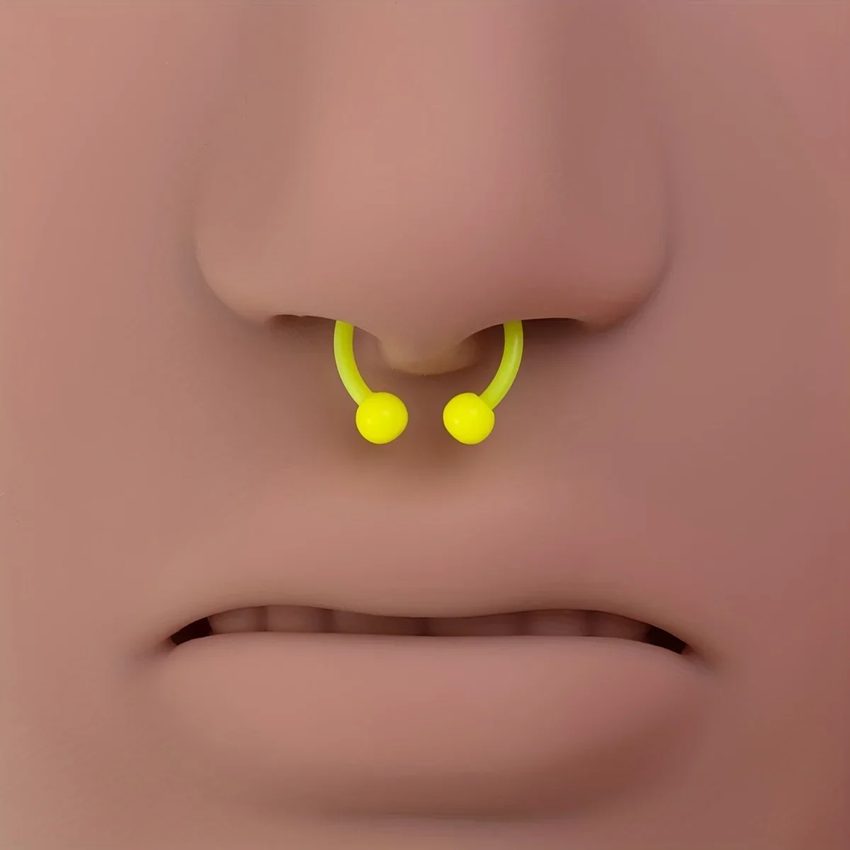 1 قطعة حدوة الحصان الملونة الأنف الدائري مجموعة الاكريليك الشفاه الحاجب التجنيب الحاجز ثقب الغضروف أقراط لون عشوائي 16 جرام 8 مللي متر #3