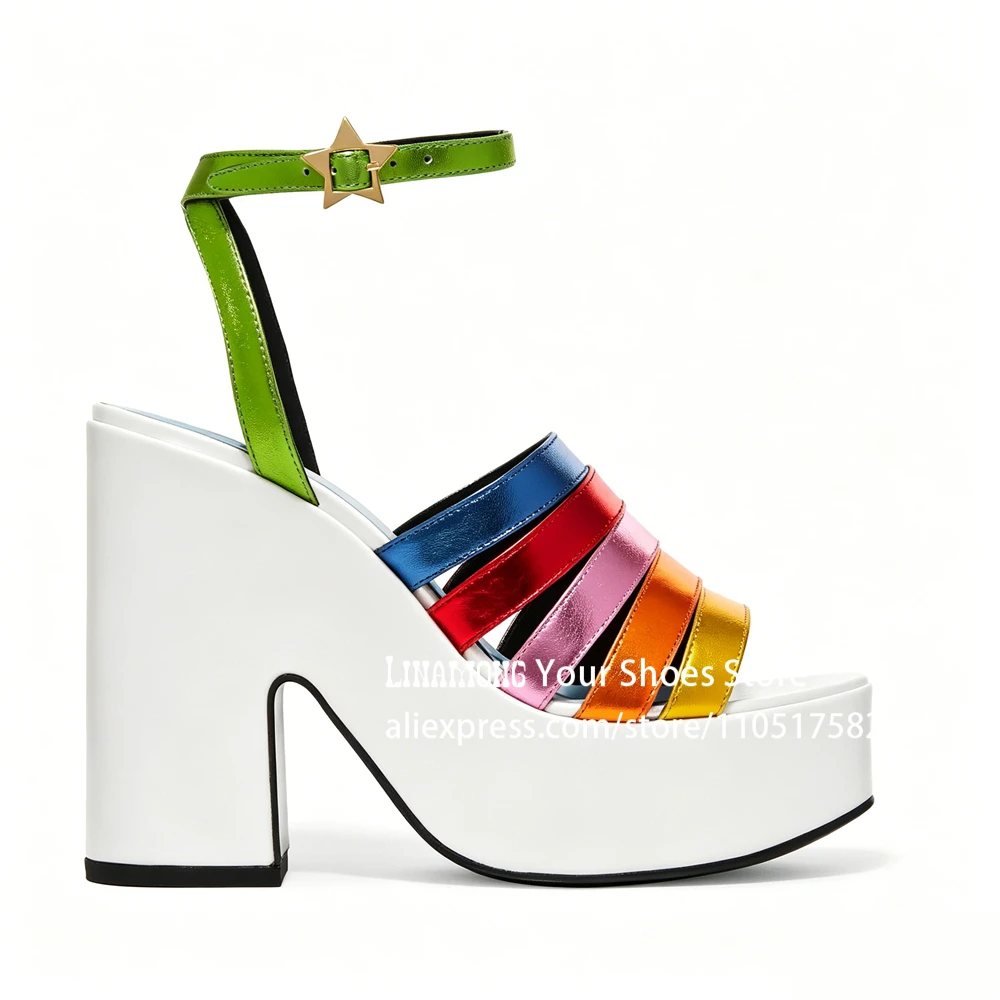 Veelkleurige sandalen met band - Sandal Strappy Heeled recensie en prijs