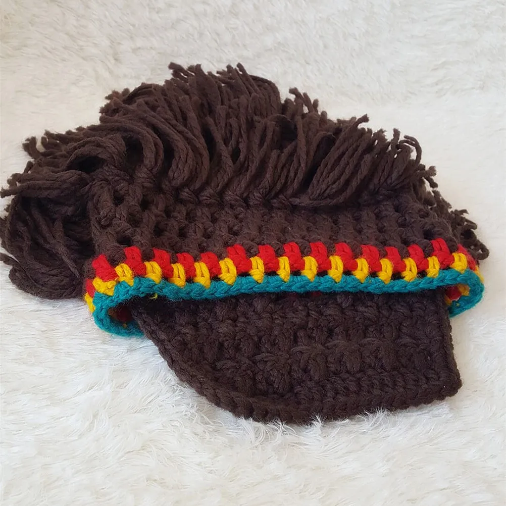 Beard Wool Hat Warm Stretchy Knitted Beanie for Men Women Youth Fun Novelty Winter Street Cosplay Party Gift