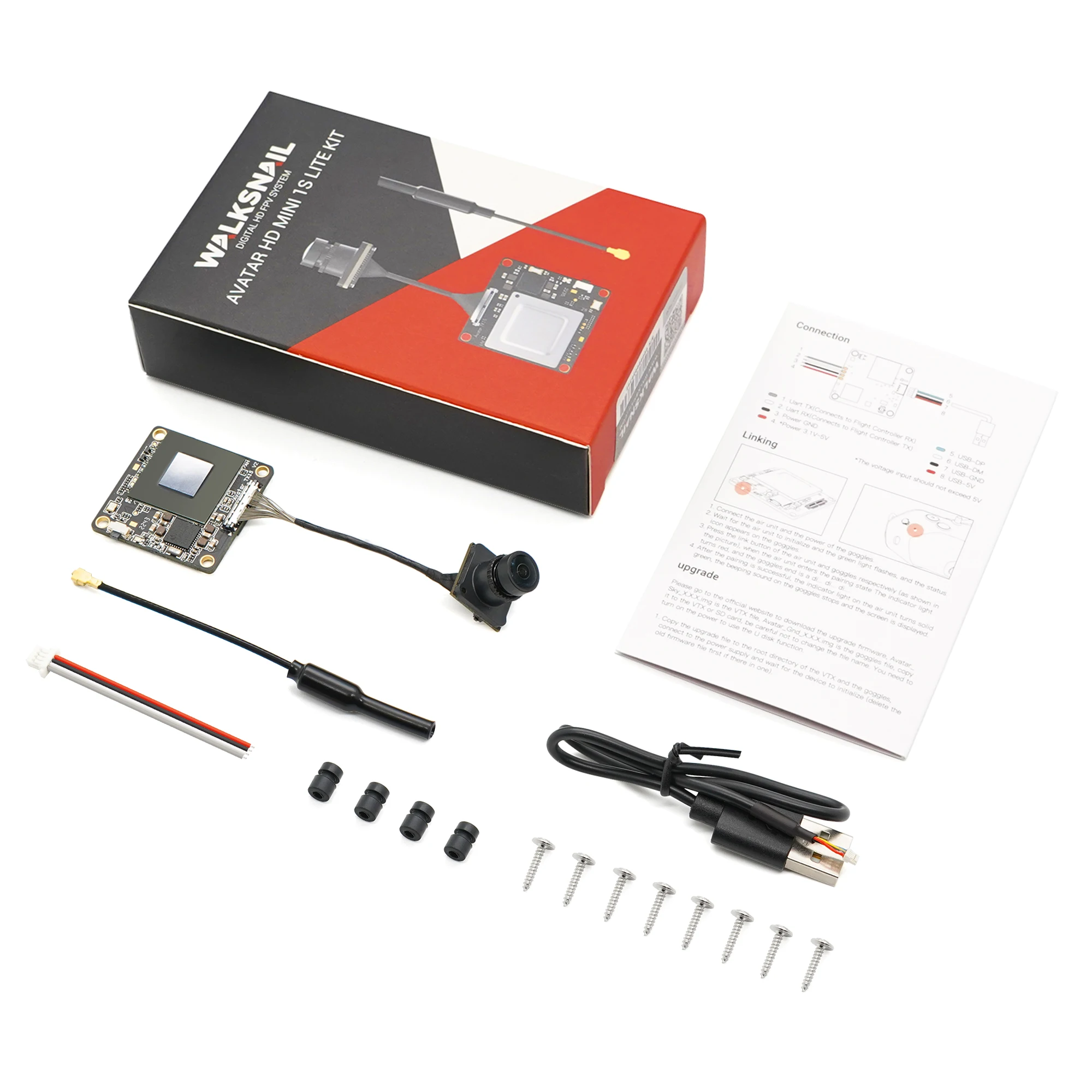 Walksnail Avatar HD Mini 1S Lite Kit 14x14mm Avatar Lite Camera VTX for FPV Tinywhoop Cinewhoop Drones view 5