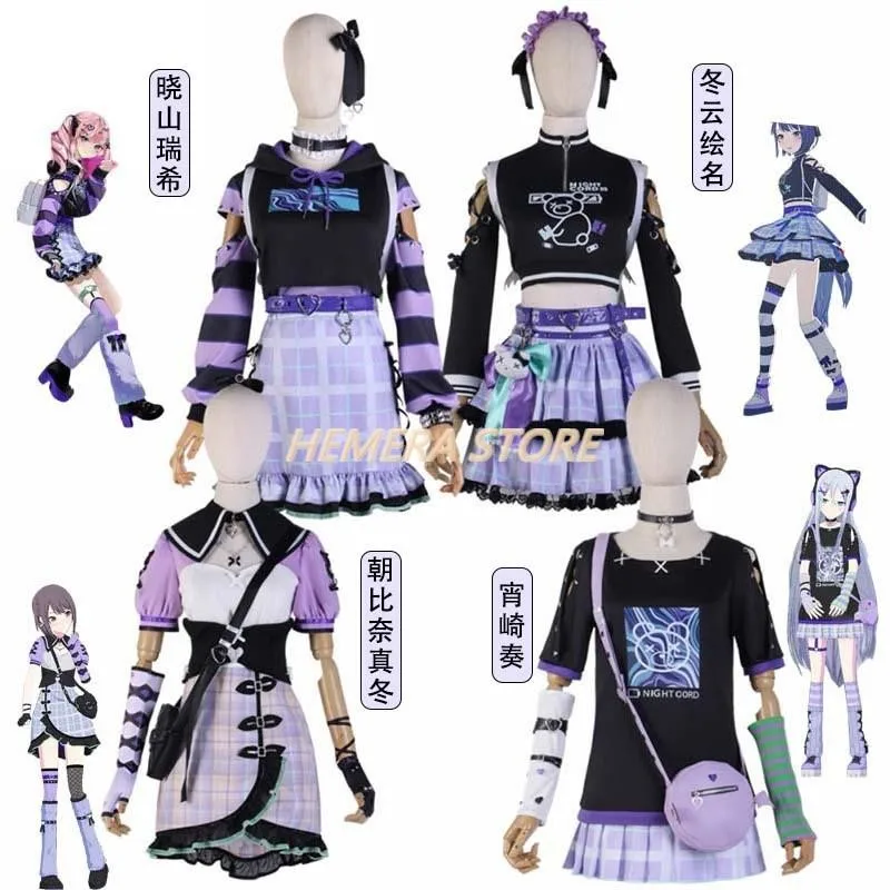 Project Sekai Colorful Stage 25 O'clock Nightcord Akiyama Mizuki Shinonome Ena Asahina Mafuyu Yoisaki Kanade Cosplay Costume