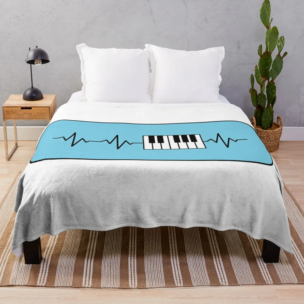 

Piano Heartbeat - music pianist piano player Throw Blanket for winter Cute Blankets