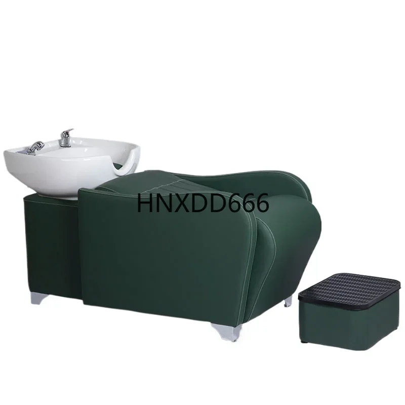 Punch bed semi-reclining ceramic basin hair salon shampoo bed barber shop special