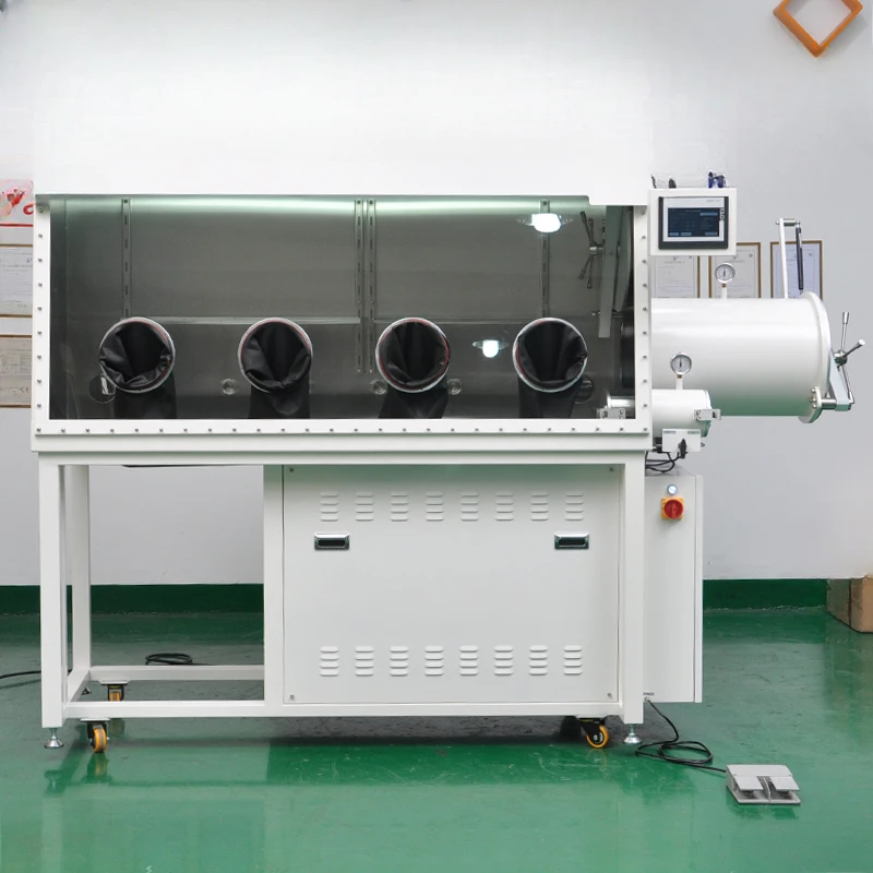 Purification System Glove Box Double-Station Laboratory Double Operation Anhydrous Oxygen-Free Circulation Vacuum Box 4gb