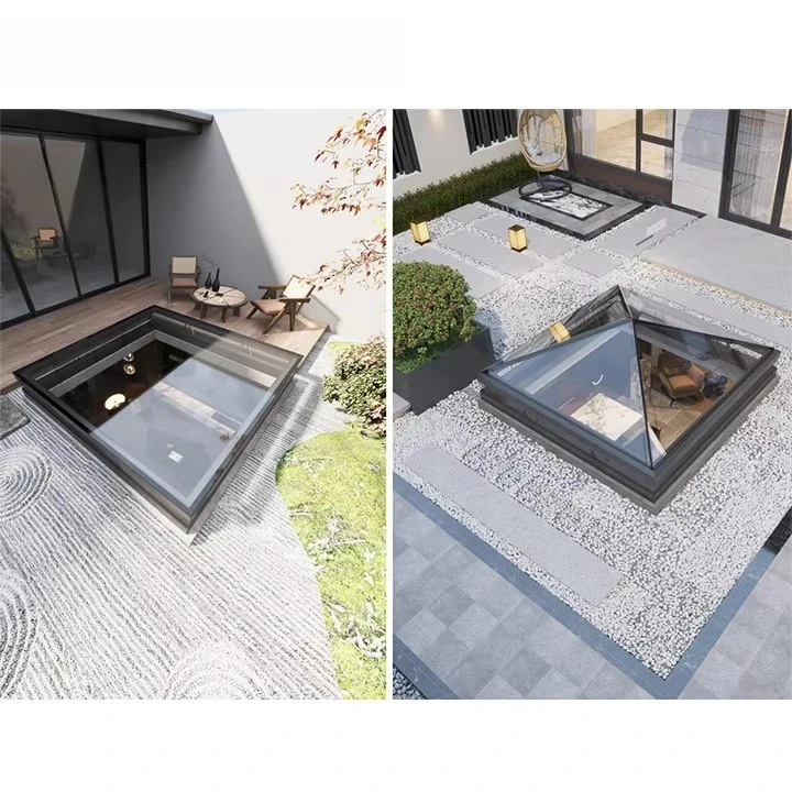 Factory Direct 2026 Balcone Patio Lucernario retrattile con apertura scorrevole elettrica Tetto scorrevole in alluminio
