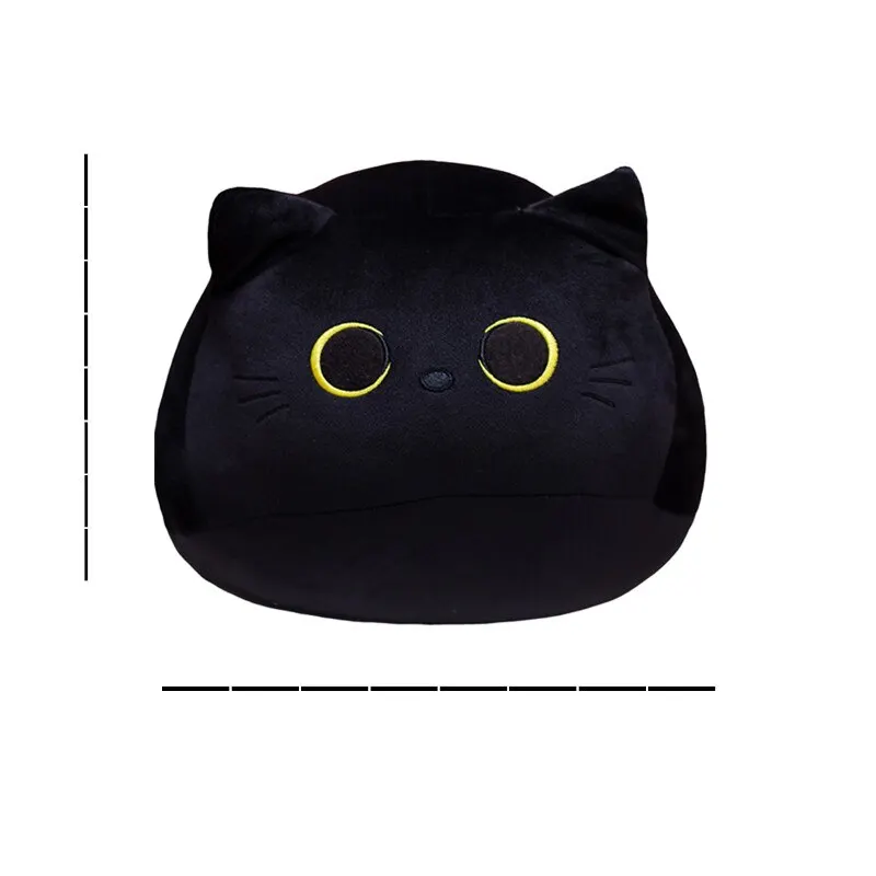 Kawaii Black Cat 20cm peluche bambola di alta qualità grassoccio animale gattino farcito regali morbidi per ragazzi ragazze amici decorare bambini