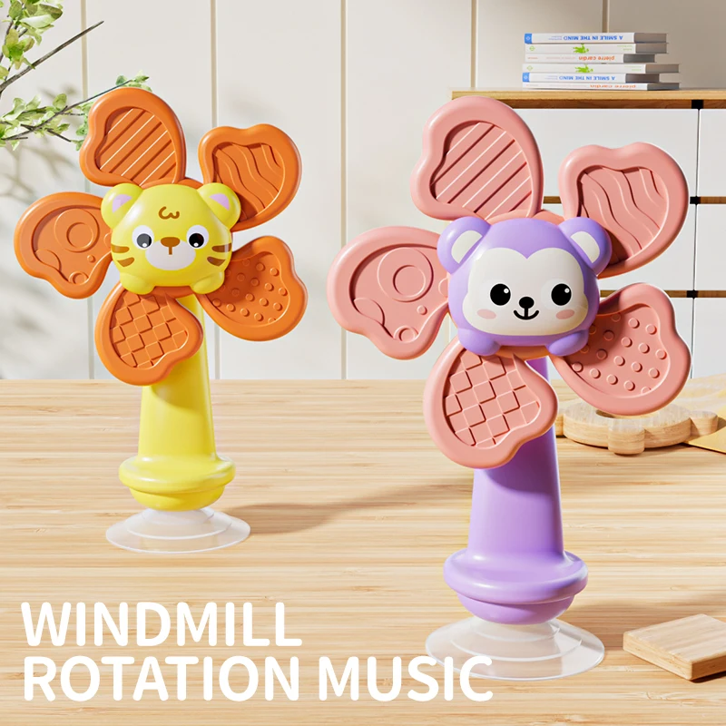 Children High Chair Toys Suction Cup Spinner Dining Table Rattles Fidget Educational Montessori Calming Travel Toy Gift view 2