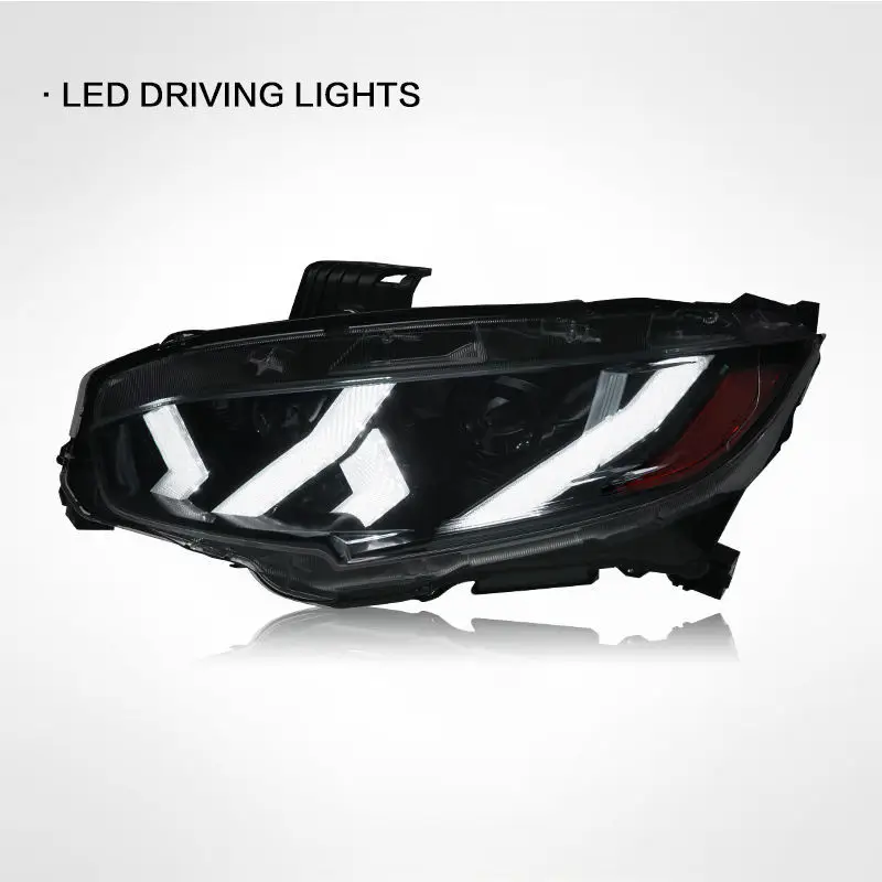 Auto Headlights For Honda Civic 10Th 2016-2021 Lamborghini style LED Headlamp Assembly Upgrade Projector Lens Accessories Kit