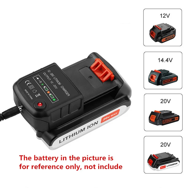 Safe Li-ion Battery Charger for Black&Decker 14.4V 20V Li-ion Battery LBXR20 LBXR20-OPE LB20 LBX20 LBX4020 Electric Tool Battery
