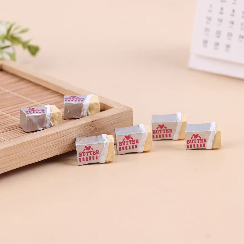 6 ชิ้นการจําลองอาหารเนย Miniature เล่นครัว Diy ชุดขนมปังของเล่นอาหารเช้าบนโต๊ะอาหารบ้านตุ๊กตาอุปกรณ์เสริม