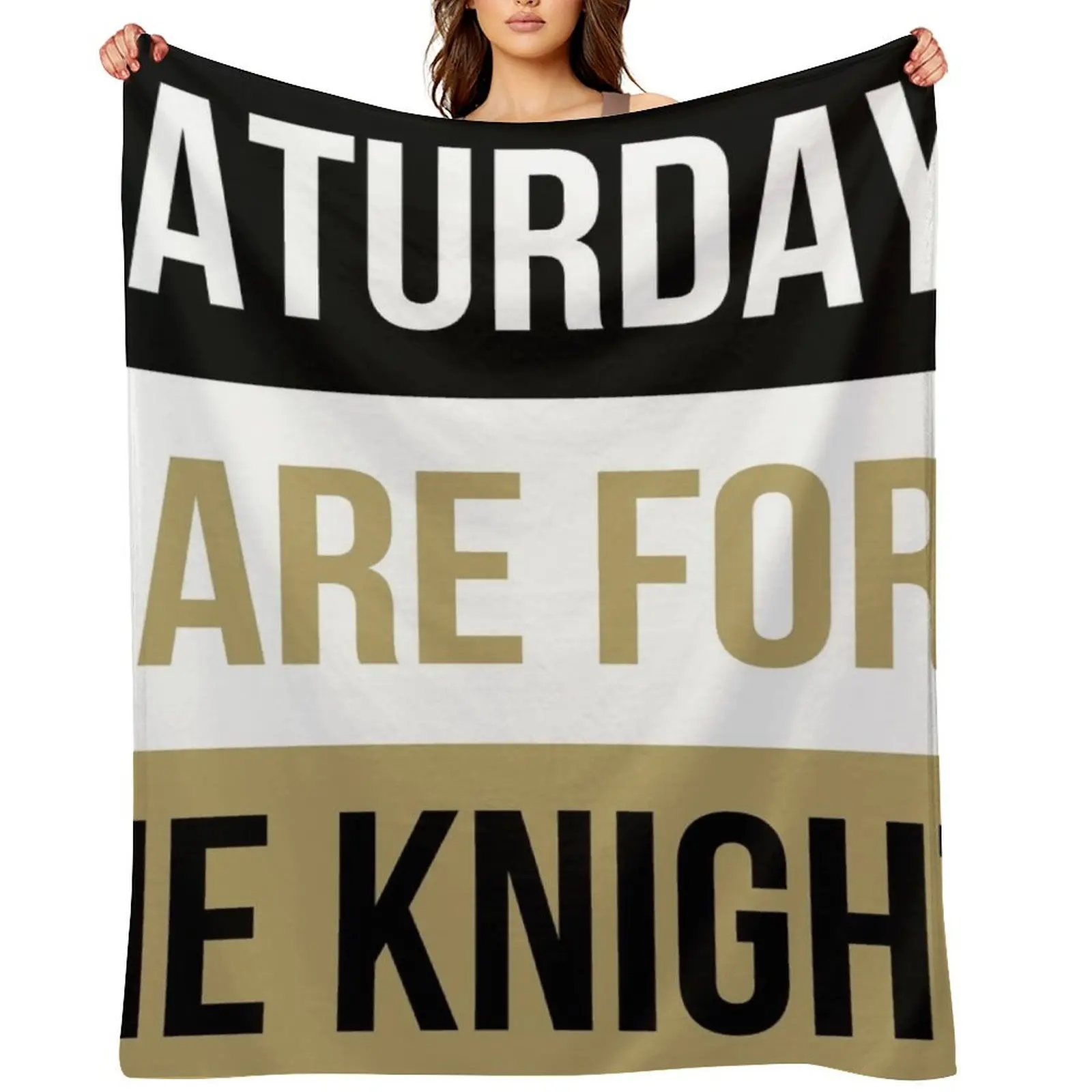 

Saturdays are for the Knights UCF Throw Blanket bed plaid Designers for babies Flannel Blankets