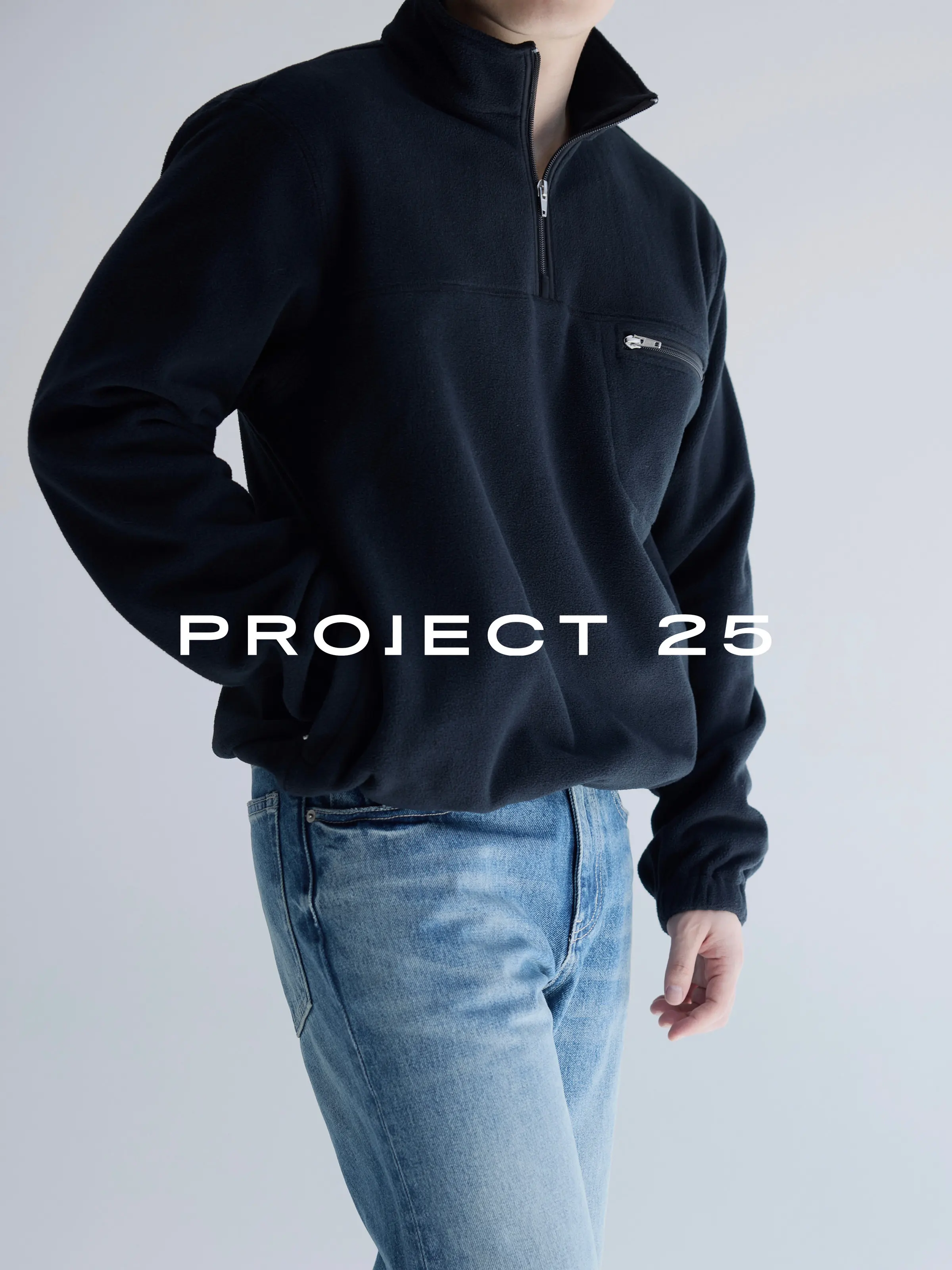 PROJECT 25 Men's Fleece Sweatshirt Thermal Warm Anti-static Half Placket Drawstring Oversized Pullover Hoodie Jacket Coat