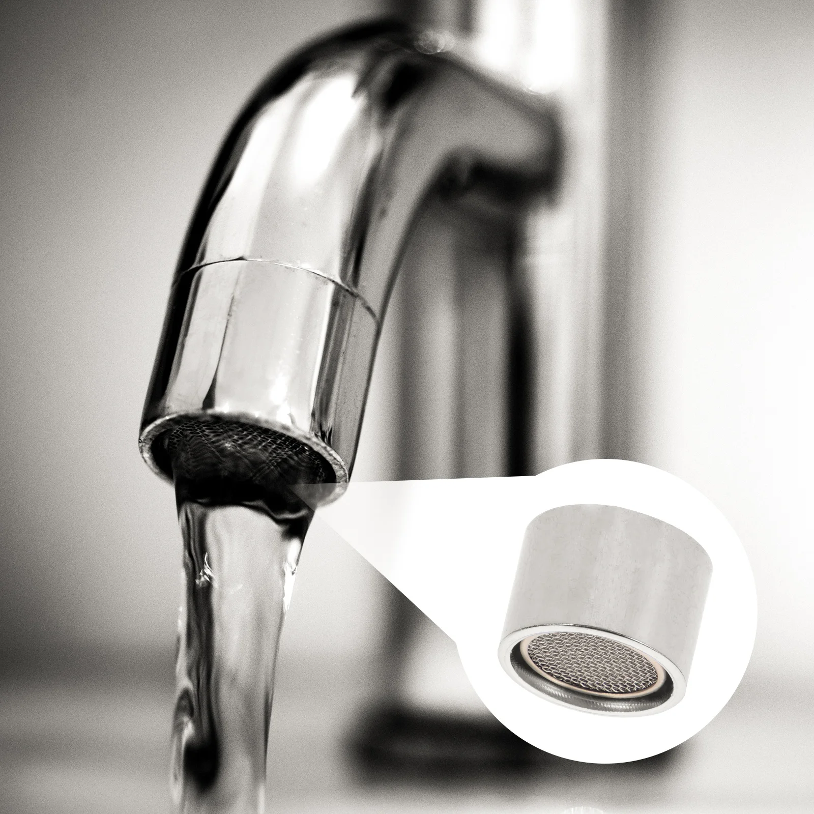 

1 Set Stainless Steel Sink Aerator Kitchen Sprayer Attachment Replacement Head Water Saving Bubbling Bathroom Lavatory Durable