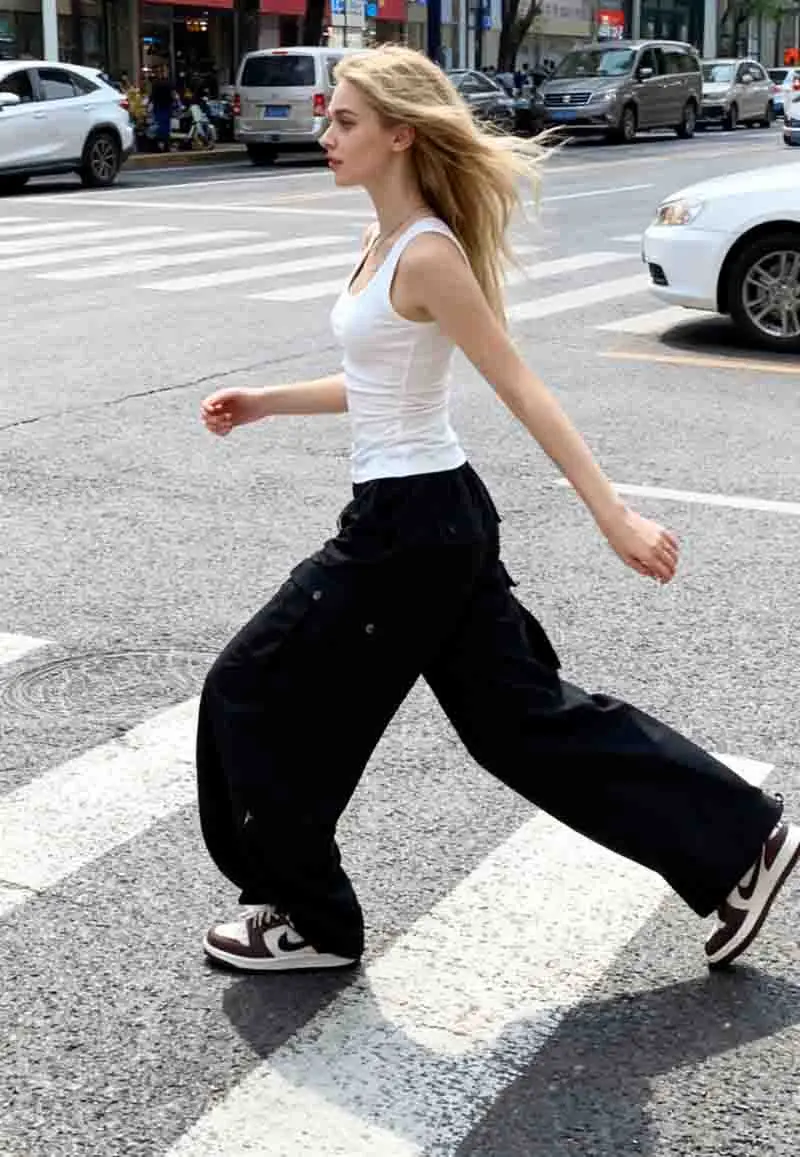 カーゴパンツ レディース ダム 秋 ポリエステル レザー スリム ロック スタッズ付き リベット テクスチャード ハンサム ストリートウェア ハイストリート 刺繍 Y2K