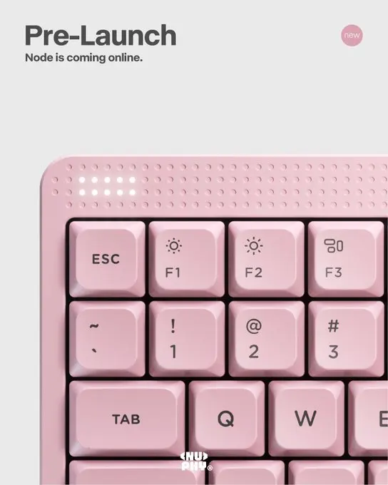 ほぼ未使用　Nuphy Node 75 Blush nano NuPhy Node75 Wireless Keyboard - Blush Nano Silent Key FREE SHIP