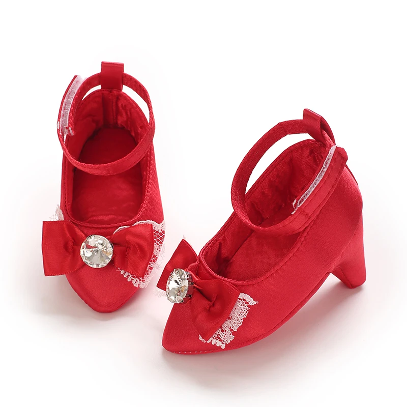 0-12 Monate Baby Mädchen Prinzessinnen-Schuhe mit Diamantschleife, Weiche Sohle, Erste Schritte Schuhe für Kleinkinder – Detail 19