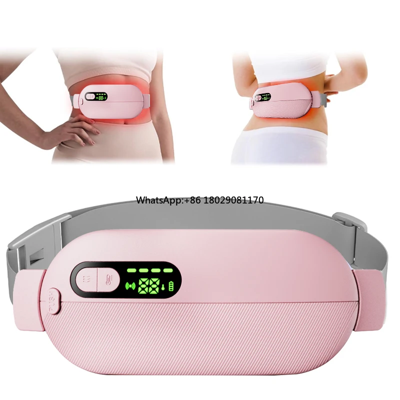 

Portable Heating Pad for Period Cramps Cordless Menstrual Heating Pad with 3 Heat Levels and 4 Massage Modes Electric Warm Belt