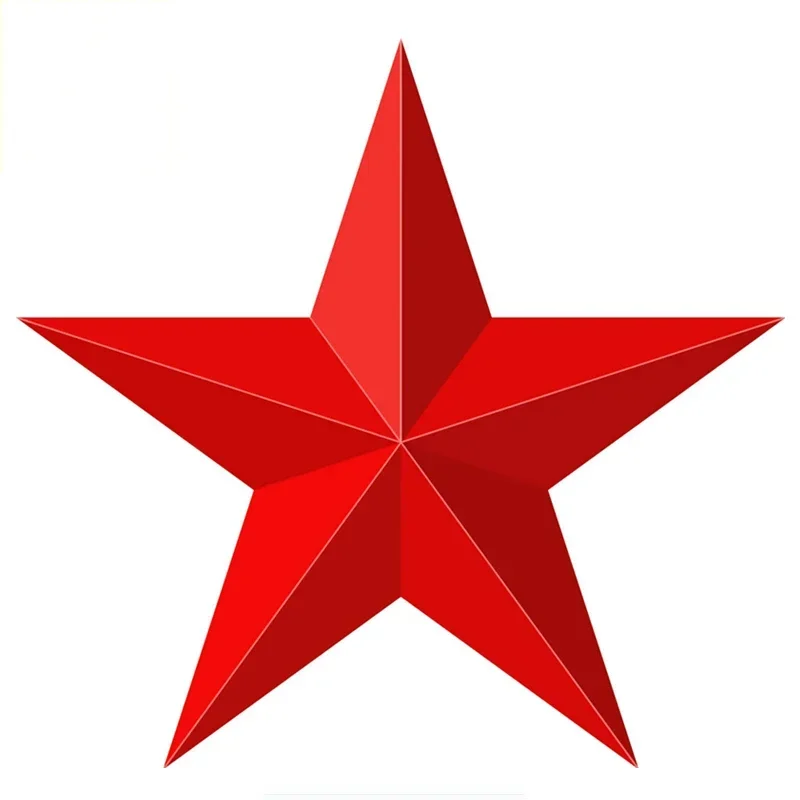Car Sticker Fashion 3D Red Star Decorative Cover Scratches for Motorcycle Jeep Lifan Lada Toyota Vinyl Waterproof Decal