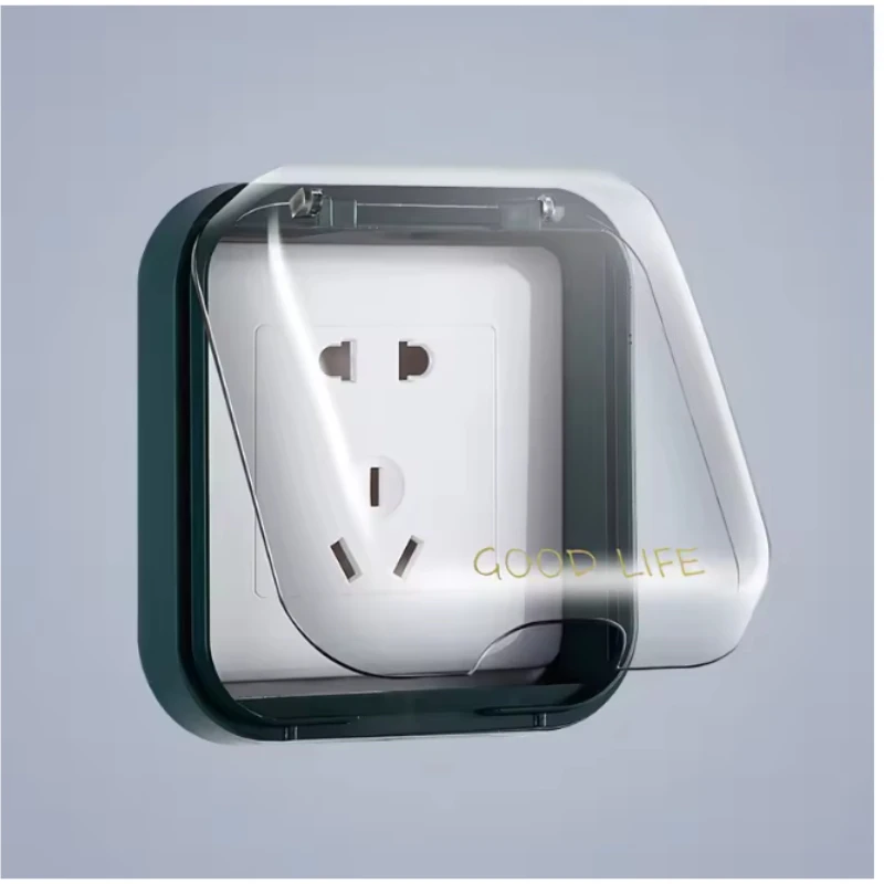 غطاء مفتاح عالمي مع غطاء شفاف مقاوم للغبار ومقاوم للماء للمطبخ والحمام آمن لحماية عائلتك ذاتية اللصق في المنزل
