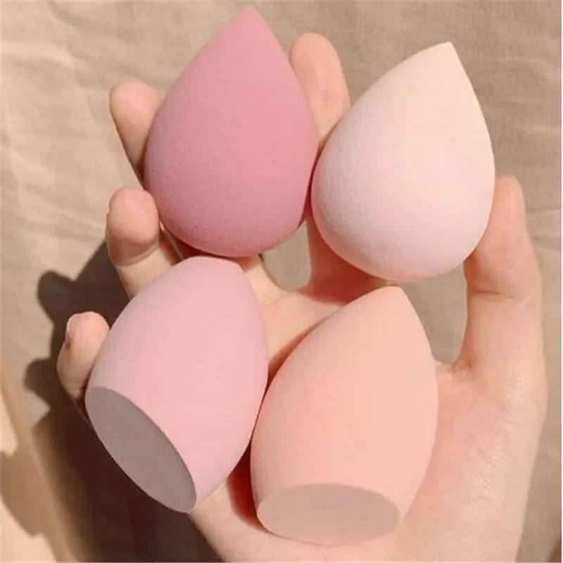 4 stuks zachte make-up spons droog nat tweeërlei gebruik cosmetische bladerdeeg foundation concealer hoogtepunt blender make-up beauty tool accessoires