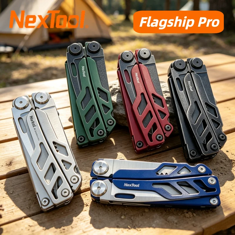 Nextool Flagship Pro 16 in 1 Multitool with Kydex Sheath Folding Pliers Portable Pocket Multipurpose Knife Scissors Multi-tool