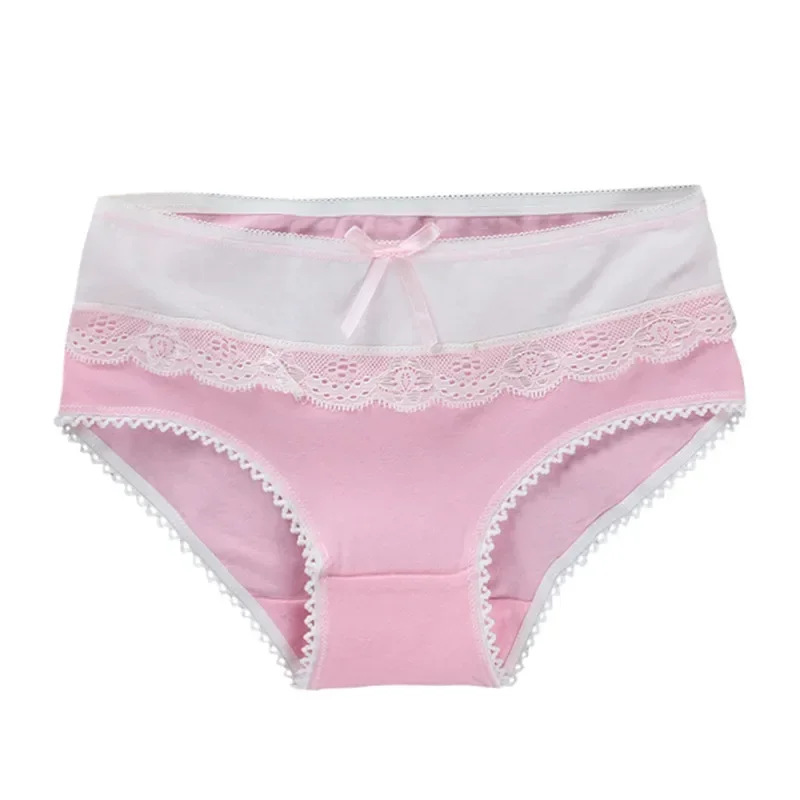 4PC Teenage Lace Pants Underpants Young Girl Briefs Girls Short Panties Kids Underwear 9-20Y