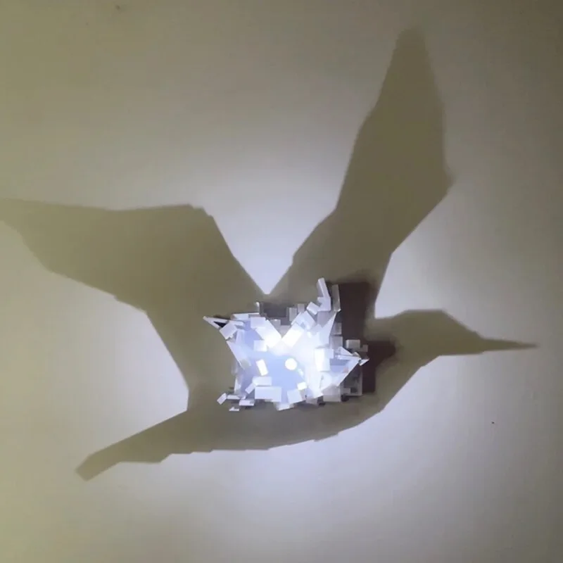 Dropshipping 3D Light Shadow Night Light  Ambient Interactive Ambient Creative Decor Bedroom Wall Lamp view 3