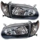 

Pair Headlights(L+R) With 2X Corner Headlamp(L+R) Fit For 2001-2002 Toyota Corolla CE/LE/S Headlights Set OE Replacement