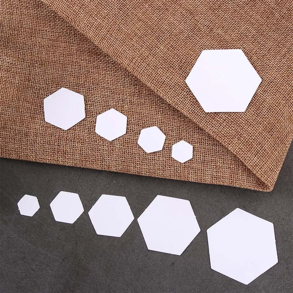 100PCS Sewing Patterns DIY Craft Quilting Patchwork Paper Garment Fabric Hexagon Templates