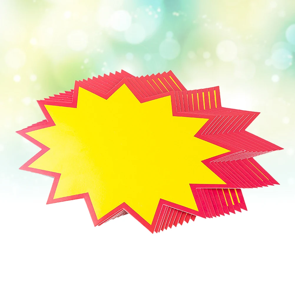 

30pcs Explosion Sticker Signs Blank Advertising Paper Supermarket Price Tag Eco Friendly Safe Durability Christmas