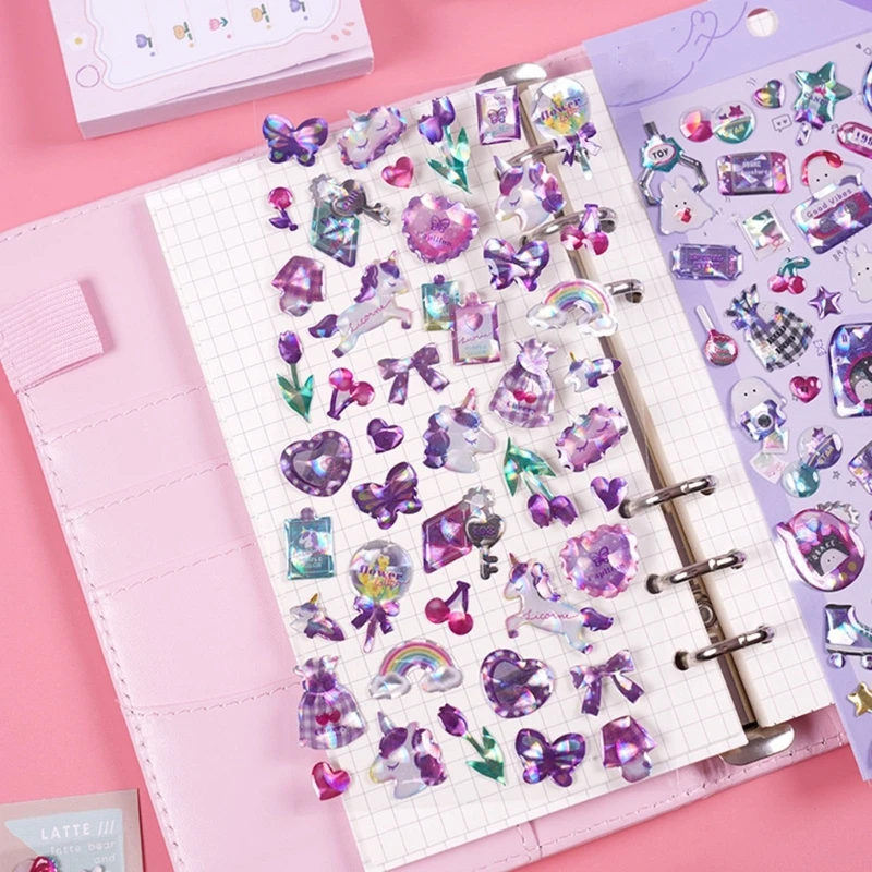 Y2GD Small Sticker Reusable Tiny Sticker Scrapbooking Decorative Puffier Sticker