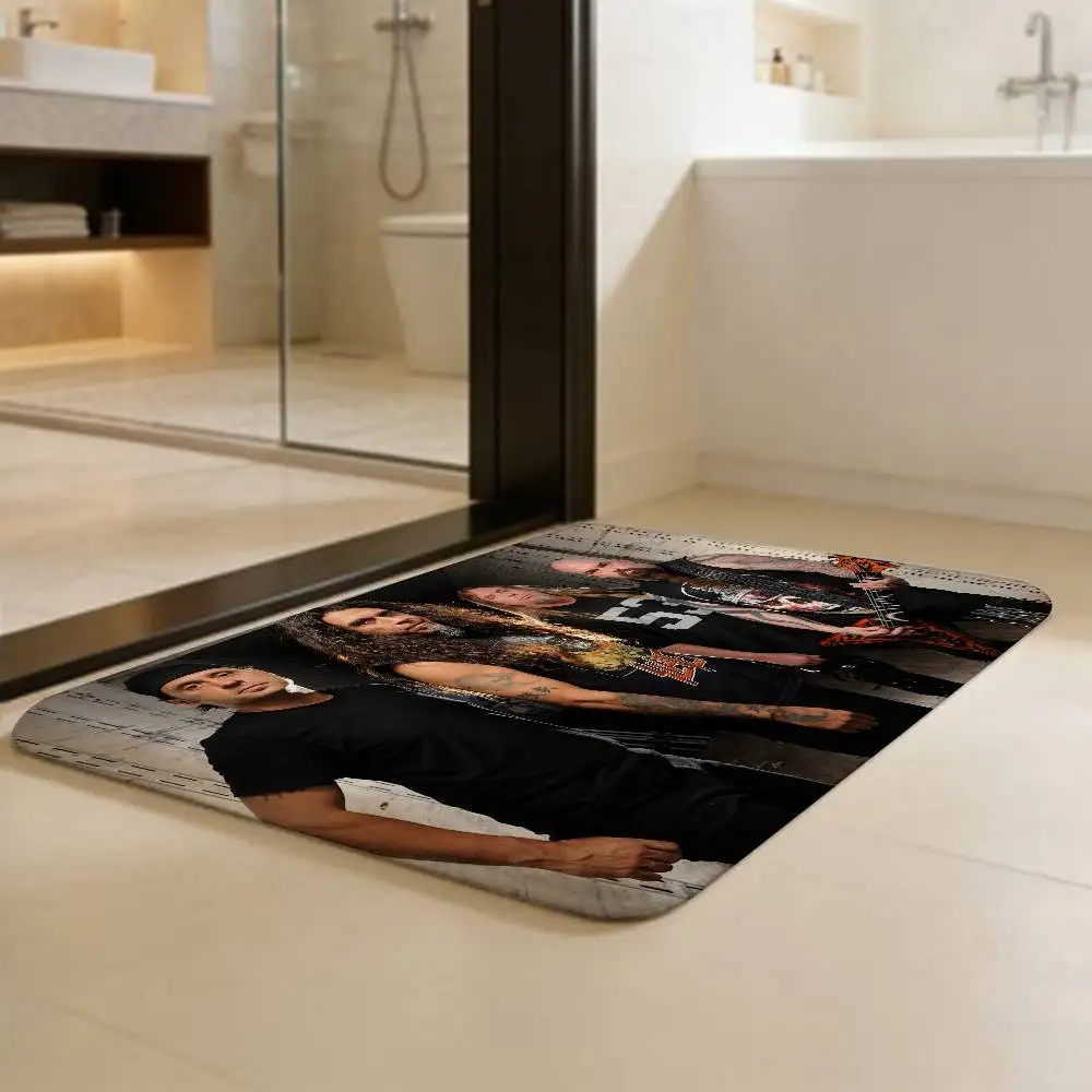 Rock S-Slayer Heavy Metal Band Room Mats Retro Multiple Choice Living Room Kitchen Rug Non-Slip Welcome Rug