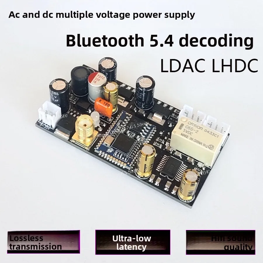 QCC5181 Bluetooth Decoder - LDAC/APTX HD with AUX Input & Wide Voltage Support