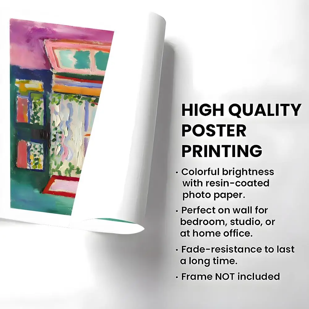 Artist Henri Matisse Poster Self-adhesive Art Waterproof Paper Sticker Coffee House Bar Room Wall Decor