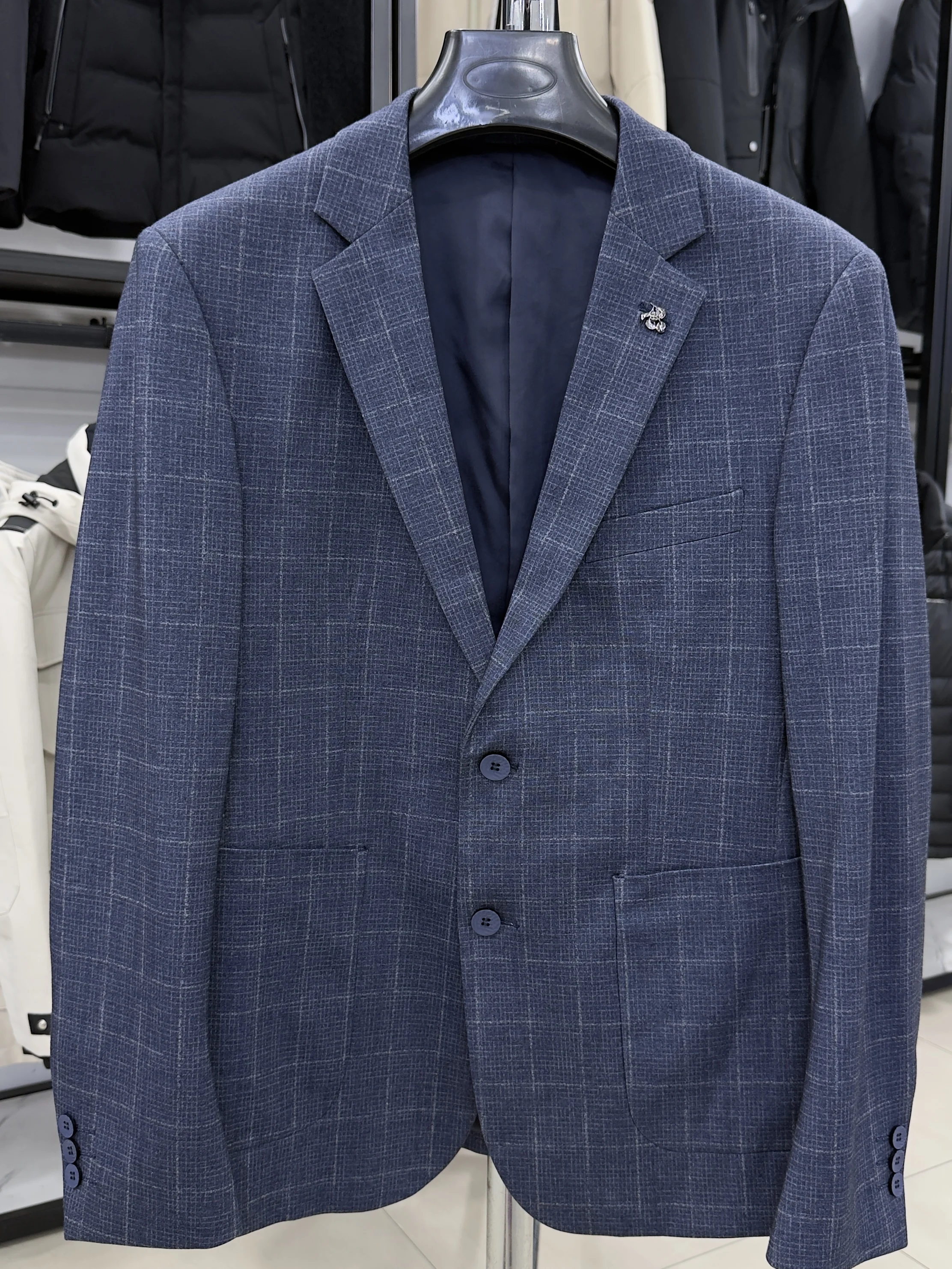 معطف كلاسيكي للرجال بقصة ضيقة من القماش للخريف والربيع معطف بصدر واحد ماركة Tagl Busin مزيج بوليستر غير رسمي #1