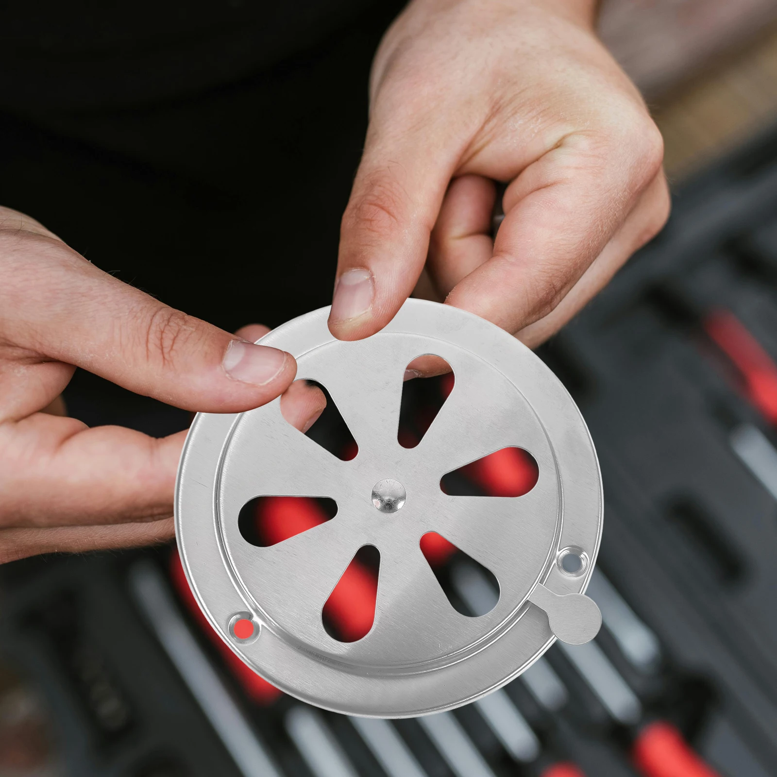 

2pcs Stainless Steel Air Vent Covers 125mm Round Oven Damper Vents Grille Shed Exhaust Hole Lightweight Easy Install