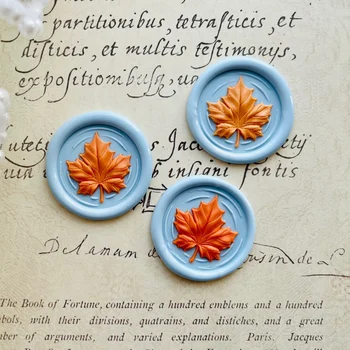 Maple leaf fire seal copper head multi-layer special-shaped embossing fun kids DIY toy envelope wedding invitation wax seal stamp