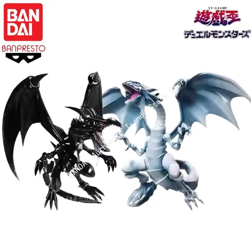Undefined Bandai In Stock Original Banpresto Yu-Gi-Oh Blue-Eyes White Dragon Red-Eyes Black Dragon Action Figure Anime Model Toy