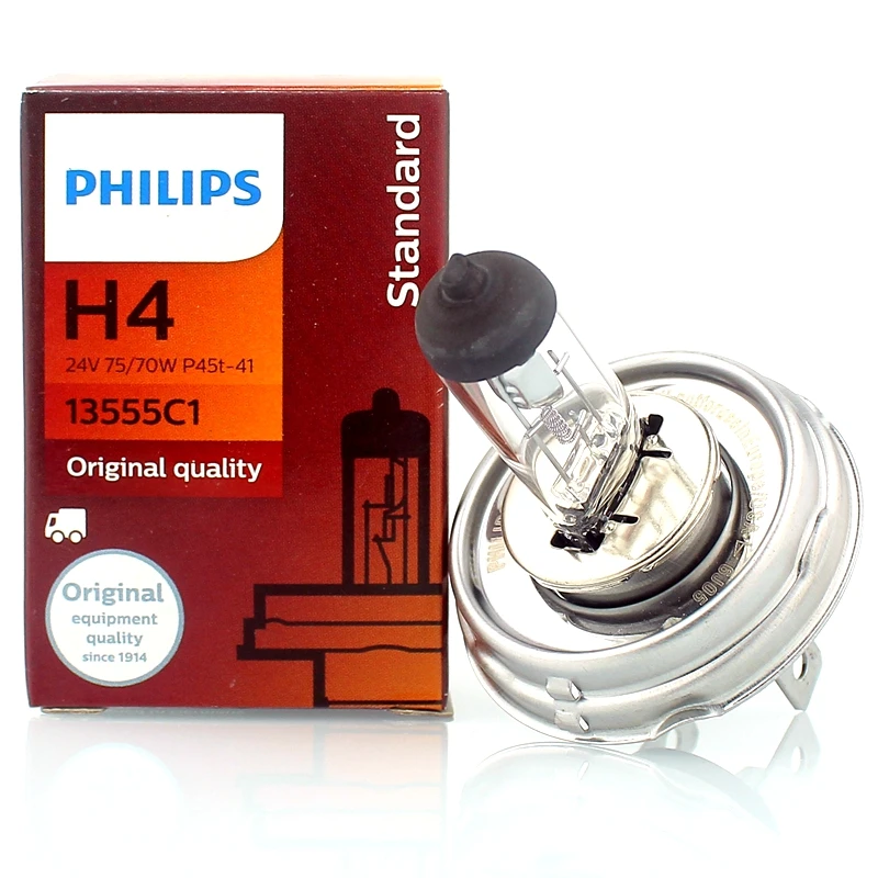 

Philips 24V Лампа для фар грузовика H4 24V 75/70W P45t-41 13555C1 Оригинальное качество