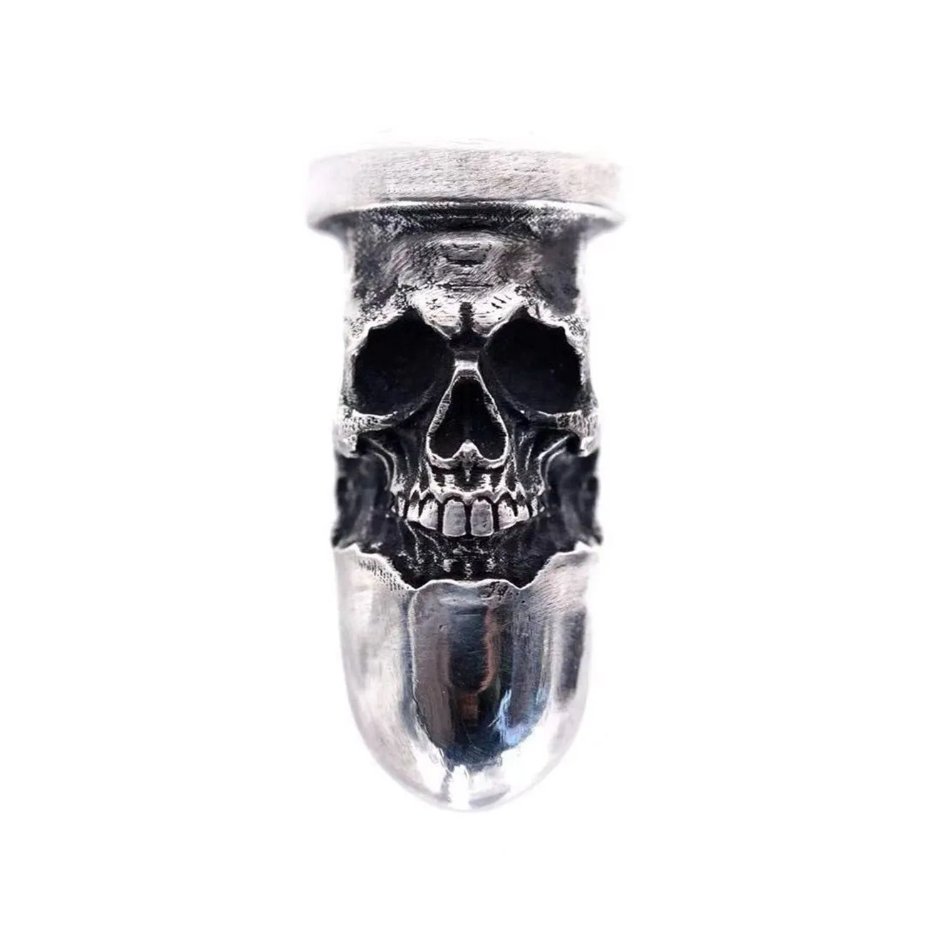 White Mini Skull Knife Beads Outdoors Tools EDC Brass DIY Rebel Street Lanyard Pendants Key Rings Accessories Gift For Men