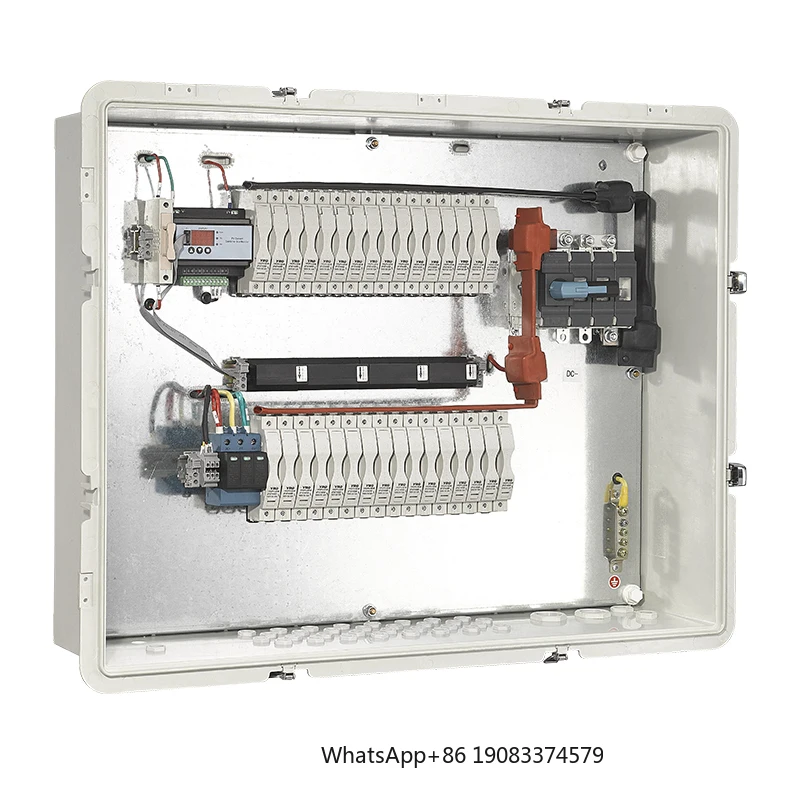 

YRO 1500V AC Combiner Box Solar Panels 2/4/6/8 Channel Solar Combiner 16IN-1 PV Box 16 String DC1000V 15A Industrial Steel