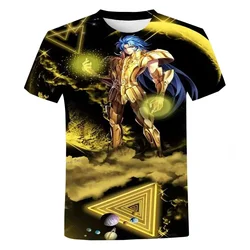 The Knights of The Zodiac Saint Seiya 3d T Shirt Man Women Harajuku Pullovers Short Sleeve O-neck Top Neutral Anime Tops Hip Hop