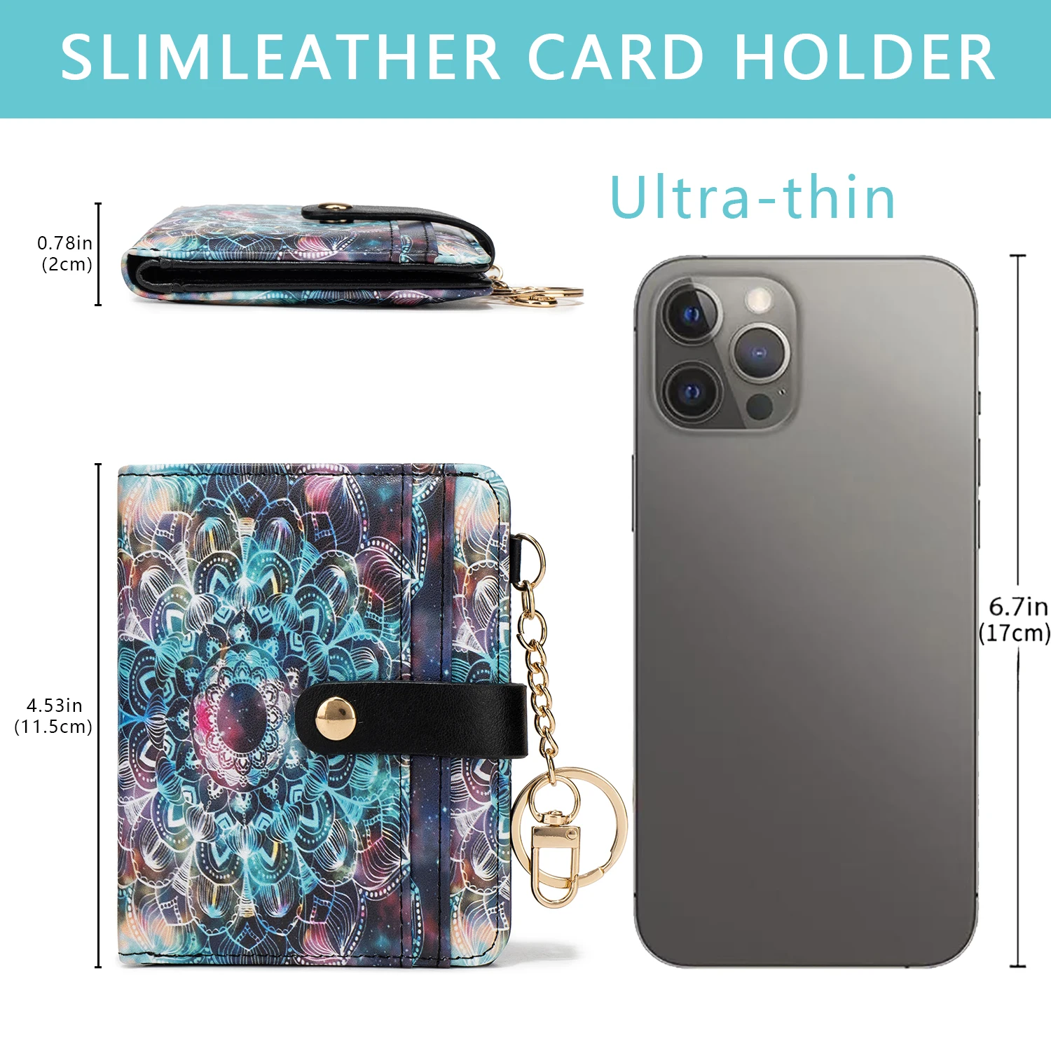 Ultradünne RFID-Diebstahlschutz-Geldbörse für Damen, Tragbare Münztasche mit Reißverschluss, Schlüsselanhänger, Stilvoller Mini-Kreditkartenhalter, Alltägliche Reise-Münzbörse – Detail 2