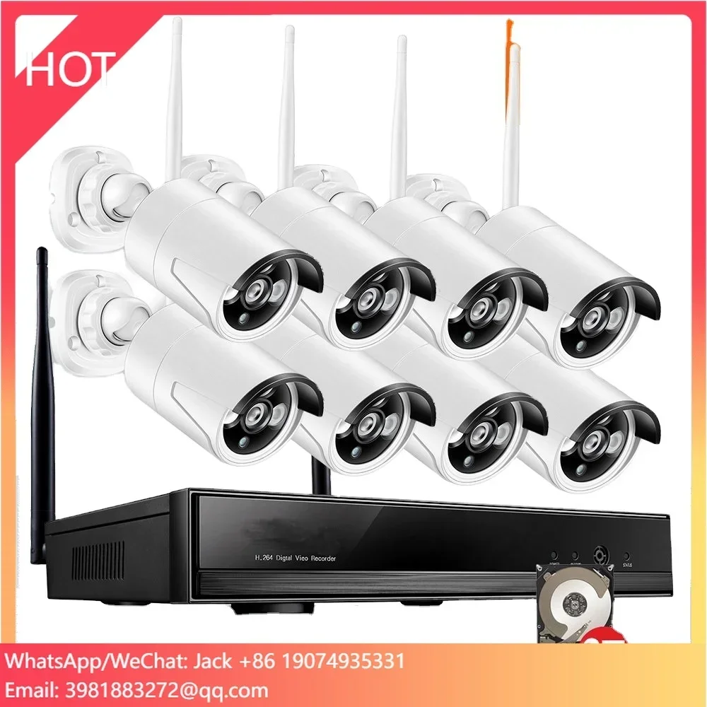 

12V 4ch 8ch 3MP 5MP Wireless NVR Kit P2P Indoor Outdoor IR Night Vision Security IP Camera WIFI CCTV System