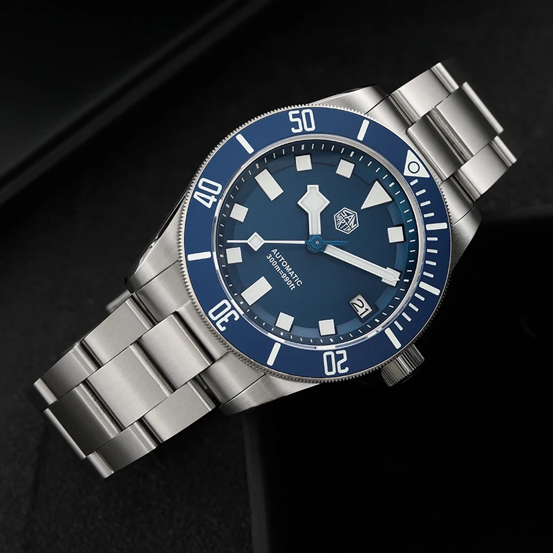 San Martin New SN0121TE Titanium Diving Watch ST2130 Automatic Movement Watch Waterproof 300m Watch Watches for Men