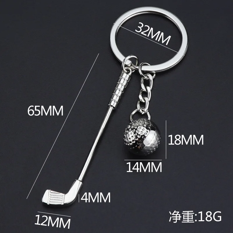 1PCS Golf Club Ball Keychain, Sports Themed Keyring Souvenirs Pendants Toys for Players Athletes Teammates alloy golf gift new