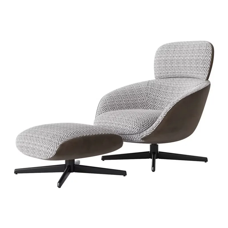 

Rotating leisure single chair Italian light luxury Internet celebrity lazy model room restaurant reception chair