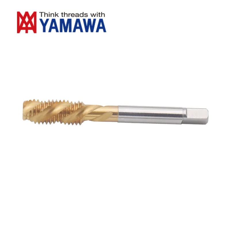 1PCS YAMAWA Metric Left hand Spiral Fluted Tap  For aluminum/With Tin Coating  Machine M7M8M9M10M12M14M16 Screw Thread Tap